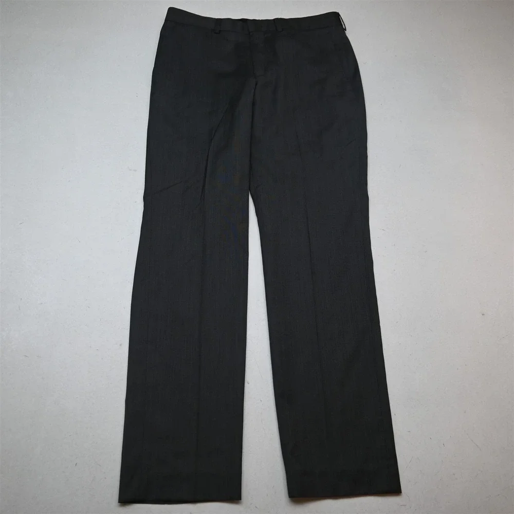 DKNY 38R 30x30 Gray Sharkskin 100% Reda Wool Mens Jacket Pants Suit